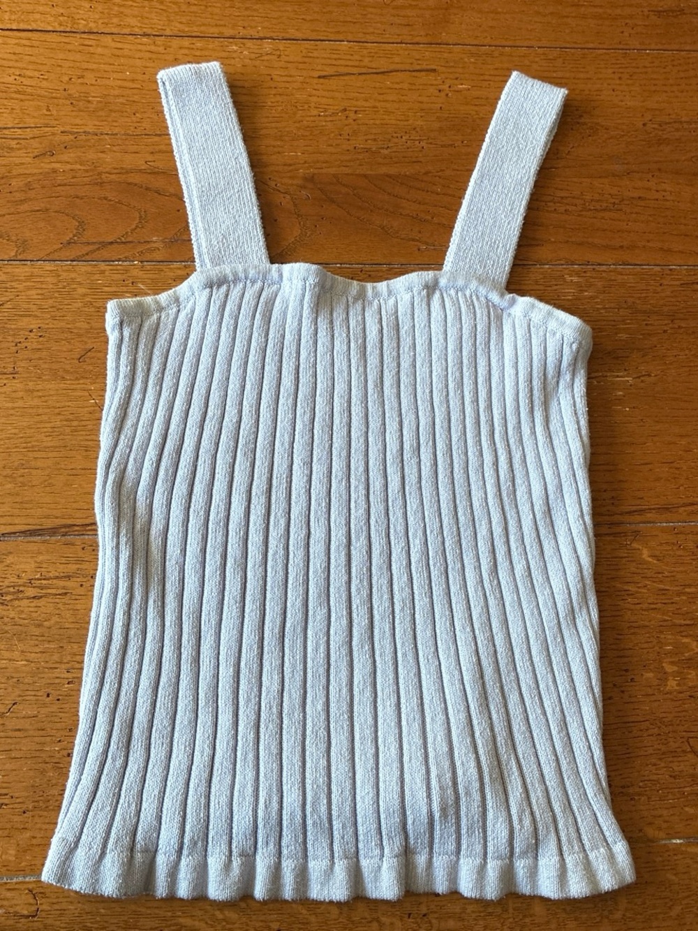 Madewell Light purple lavender Ribbed Square-Neck Tank